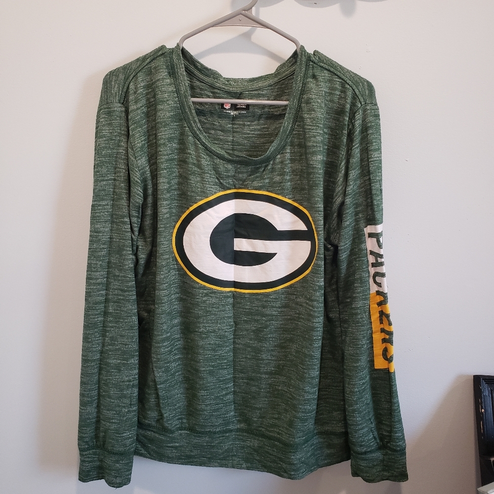 Cotton long sleeve packers sweater